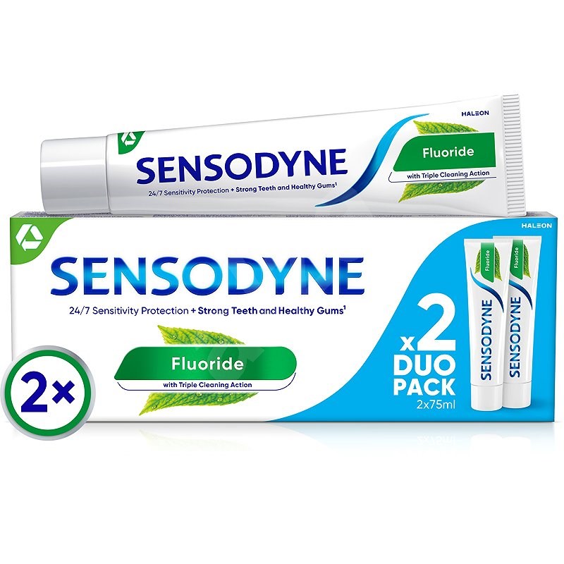 SENSODYNE Fluoride 2× 75 ml - Zubná pasta