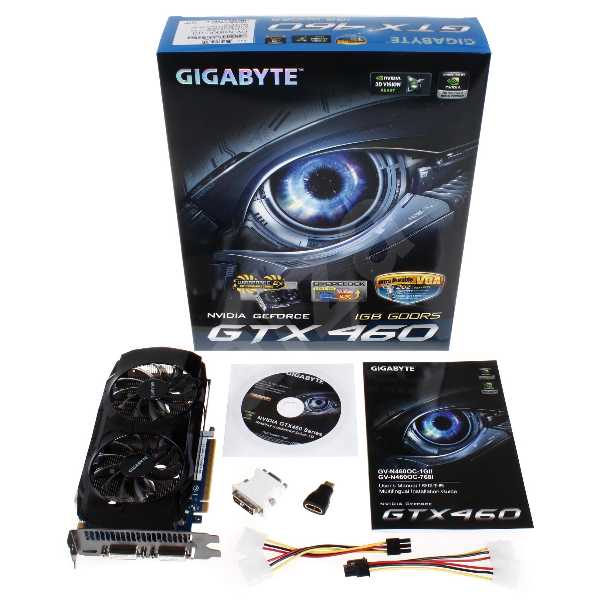 Carte Graphique Gigabyte GV-N460SE-1GI – GTX 460, 1 Go, DVI, Mini HDMI – Occasion