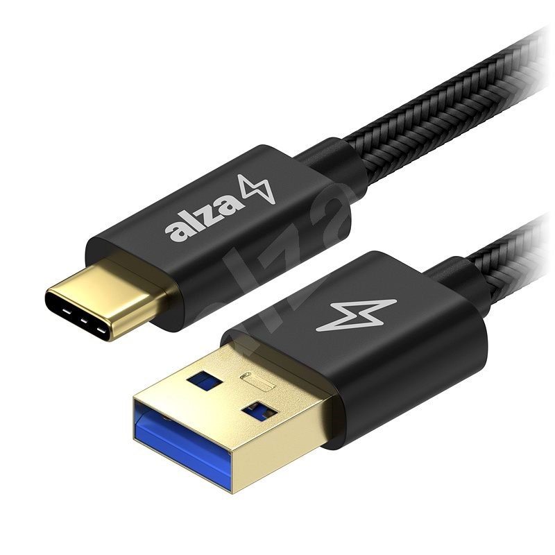 AlzaPower AluCore USB-C 3.2 Gen1, 1 m Black - Dátový kábel