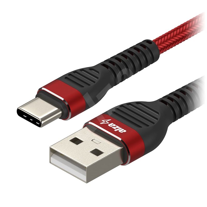 AlzaPower CompactCore USB-C, 1 m červený - Dátový kábel