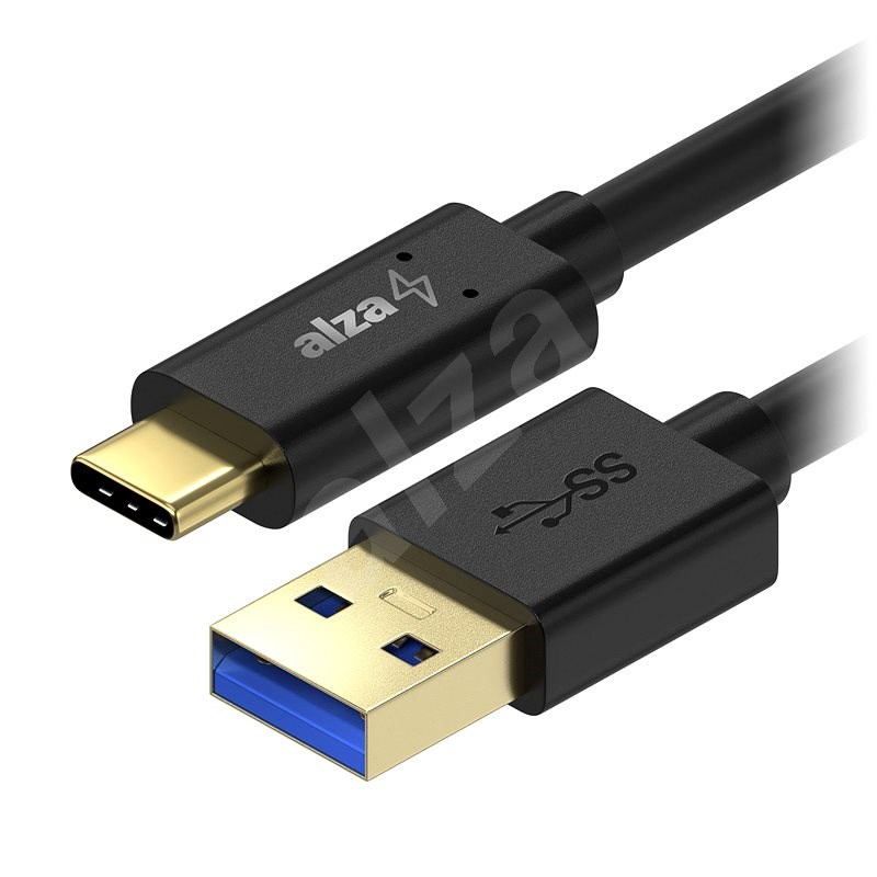 AlzaPower Core USB-C 3.2 Gen 1,2 m čierny - Dátový kábel