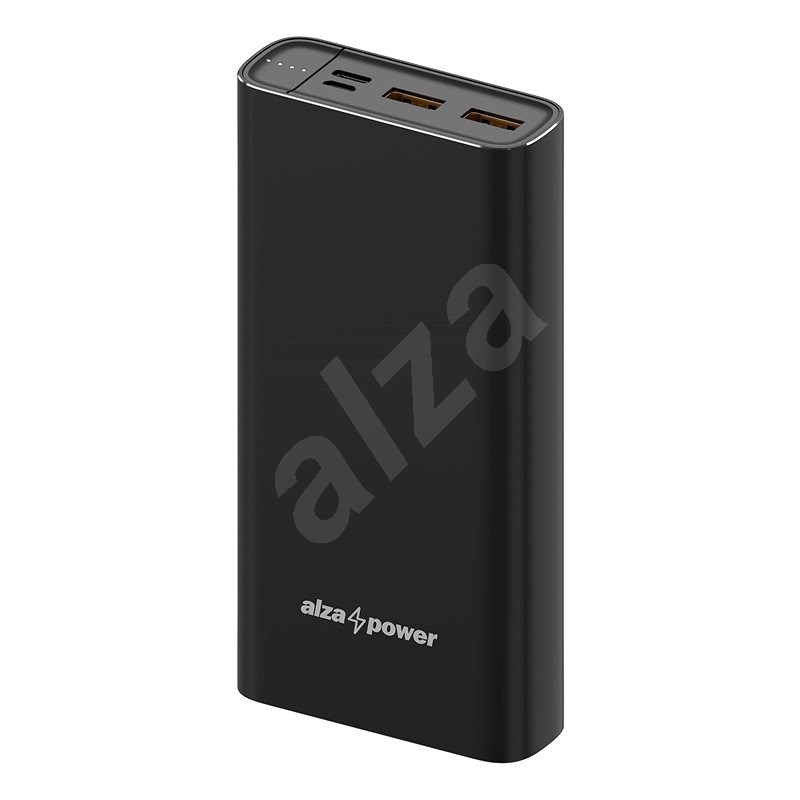 AlzaPower Metal 20 000 mAh Fast Charge + PD3.0 čierna - Powerbank