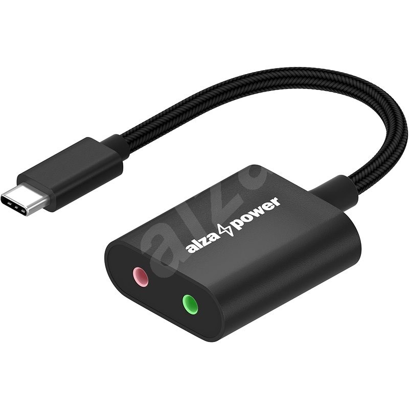 AlzaPower External Sound Card X250 matná čierna - Externá zvuková karta