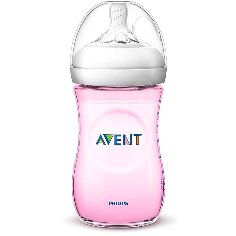 Philips AVENT Natural 260 ml – ružová - Dojčenská fľaša