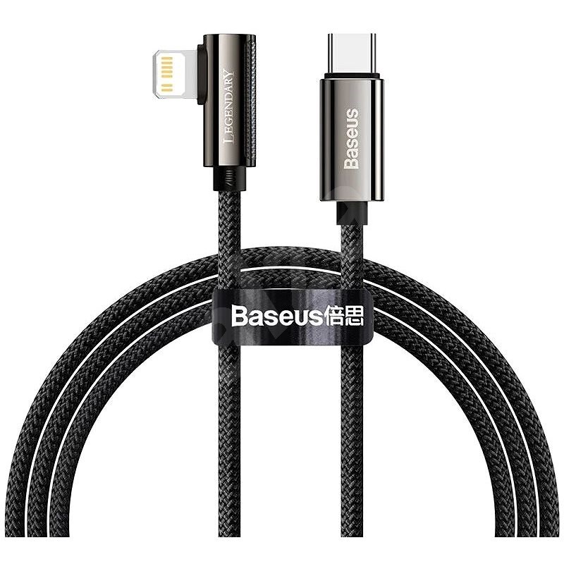 Baseus Elbow Fast Charging Data Cable Type-C to iP PD 20 W 2 m Black - Dátový kábel
