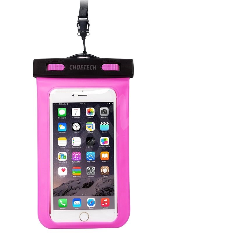 ChoeTech Waterproof Bag for Smartphones Pink - Puzdro na mobil