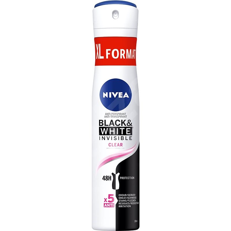 NIVEA Black & White Clear 200 ml - Antiperspirant