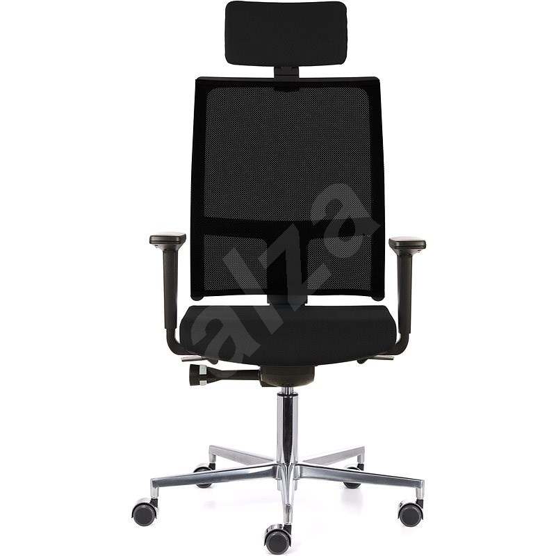 EMAGRA TAU čierna s hliníkovým krížom - Kancelárska stolička