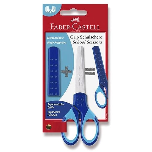 Faber-Castell Grip 13 cm modré - Detské nožnice