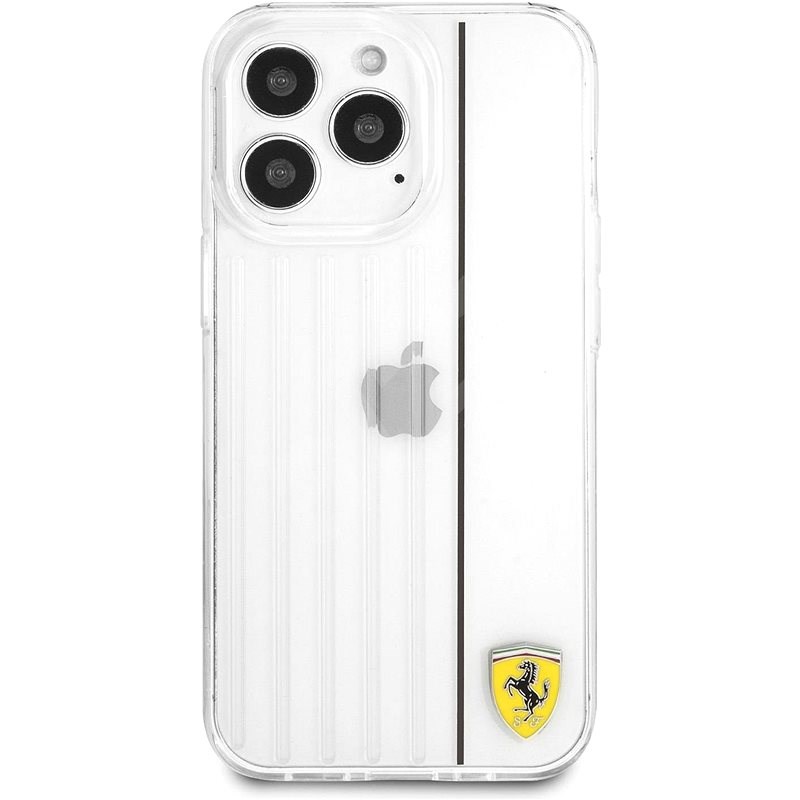 Ferrari PC/TPU 3D Lines Zadný Kryt na Apple iPhone 13 Pro Max Transparent - Kryt na mobil