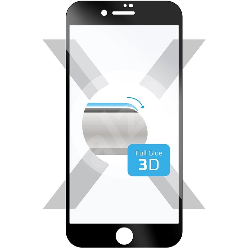 FIXED 3D Full-Cover pre Apple iPhone 6/6S/7/8/SE (2020/2022) čierne - Ochranné sklo