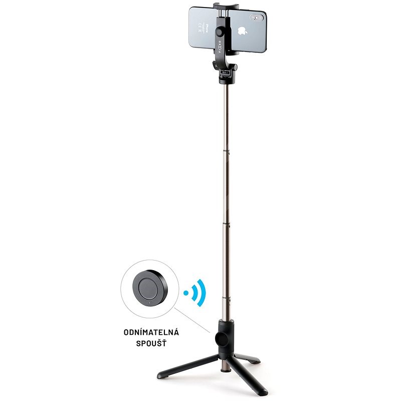 FIXED Snap s tripodom a bezdrôtovou spúšťou, 1/4" závit čierny - Selfie tyč