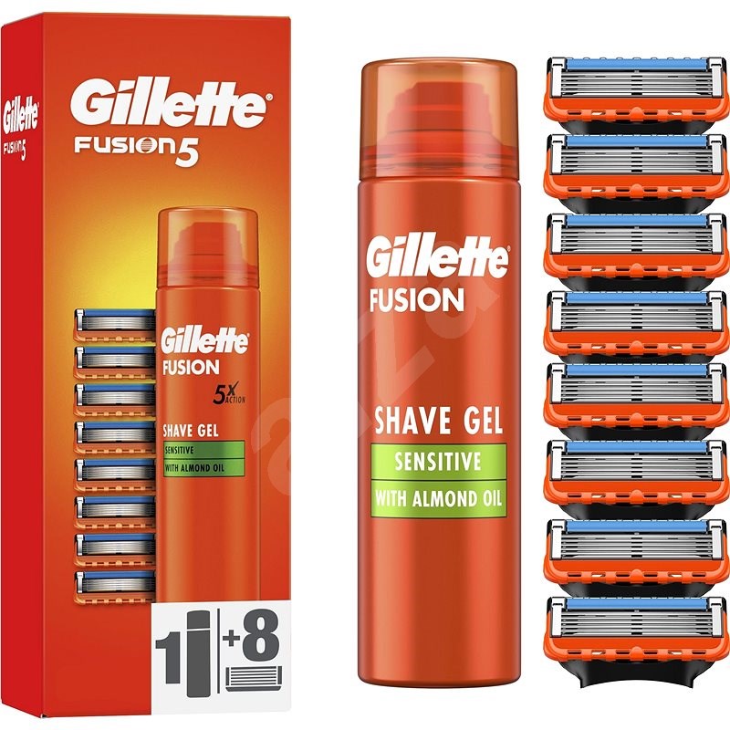 GILLETTE Fusion5 8 ks + Gél - Pánske náhradné hlavice