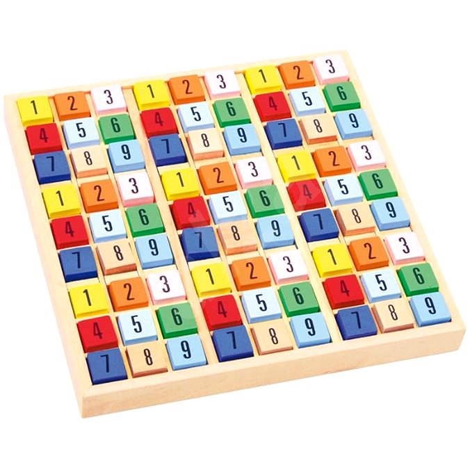 Farebné drevené sudoku - Didaktická hračka