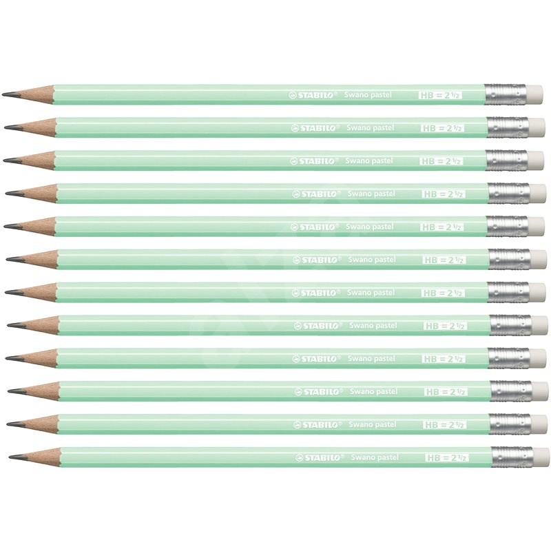 STABILO Swano Pastel HB pastel zelená 12 ks - Ceruzka
