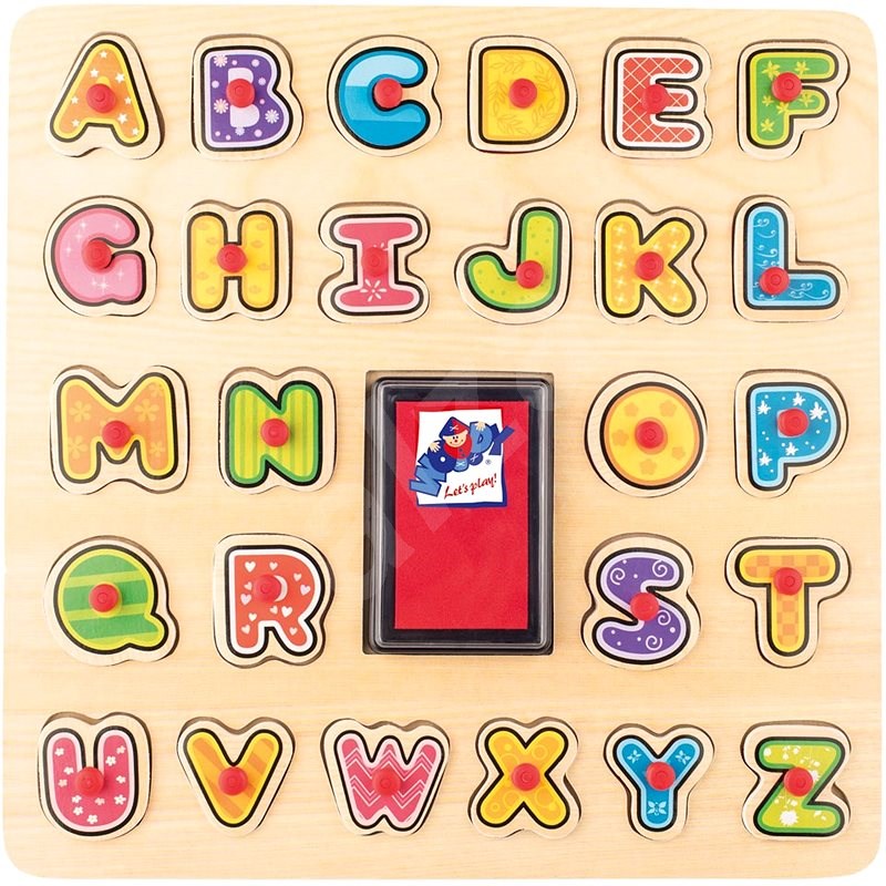 Woody - Pečiatky/Puzzle ABC - Didaktická hračka