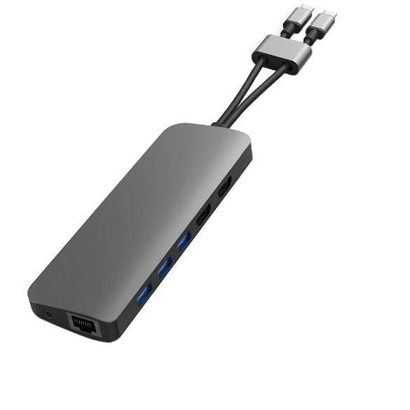 HyperDrive VIPER 10 v 2 USB-C Hub, sivý - Replikátor portov