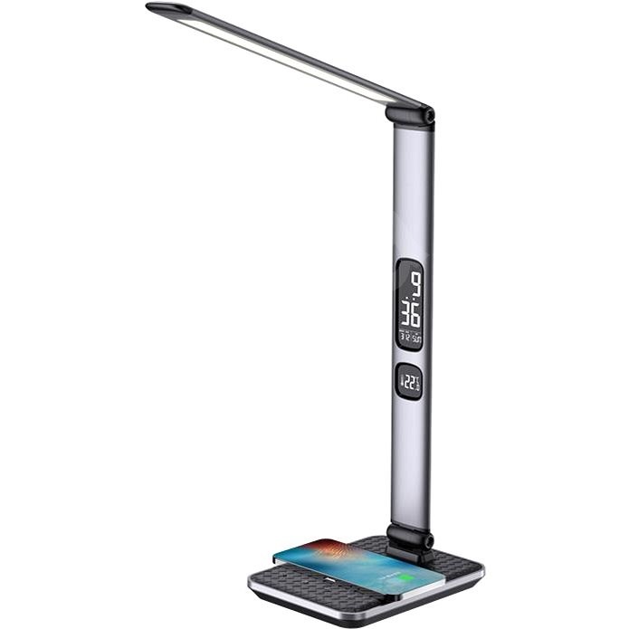 Lampička stolná LED IMMAX Heron 2 s bezdrôtovým nabíjaním Qi a USB - Stolová lampa