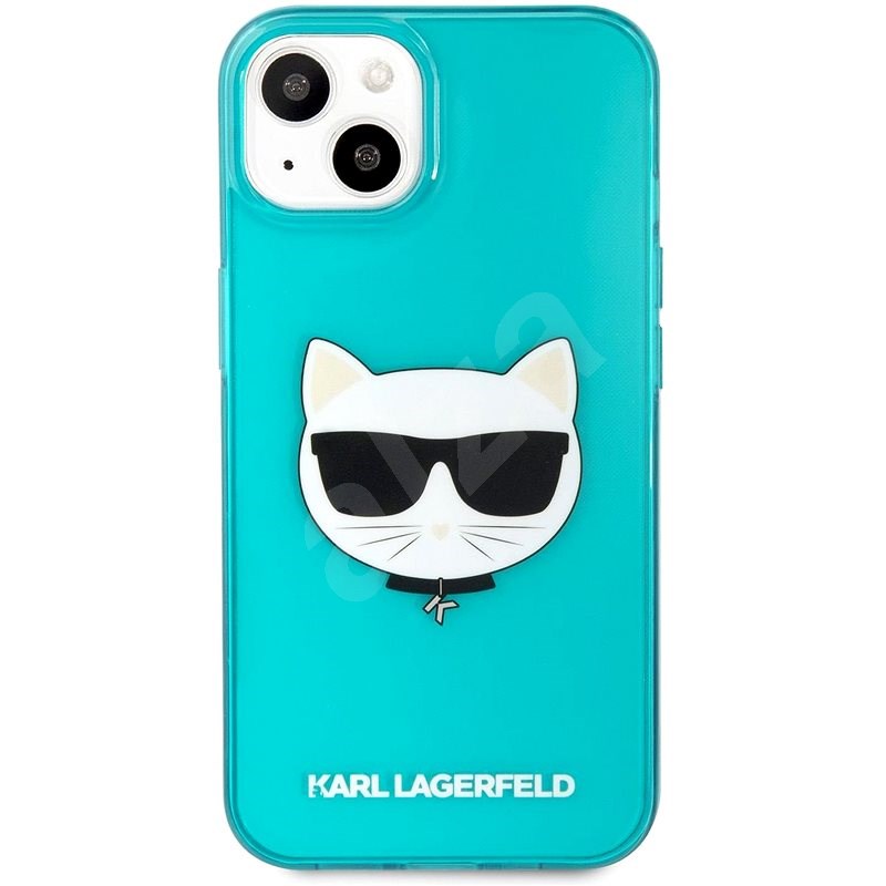 Karl Lagerfeld TPU Choupette Head Kryt na Apple iPhone 13 mini Fluo Blue - Kryt na mobil