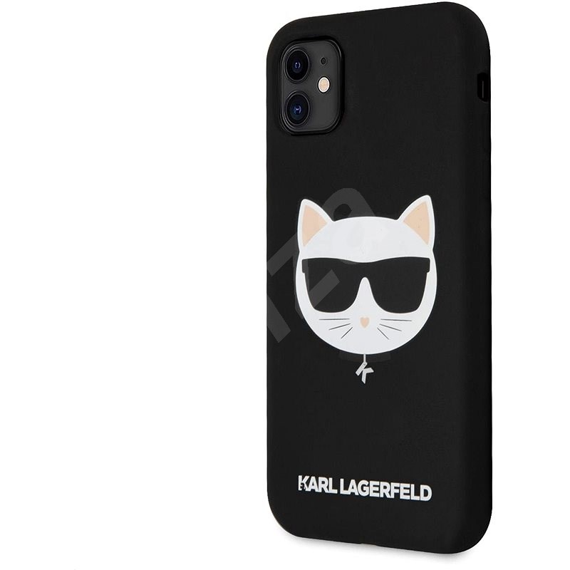 Karl Lagerfeld Choupette Head Silikónový Kryt pre Apple iPhone 11 Black - Kryt na mobil