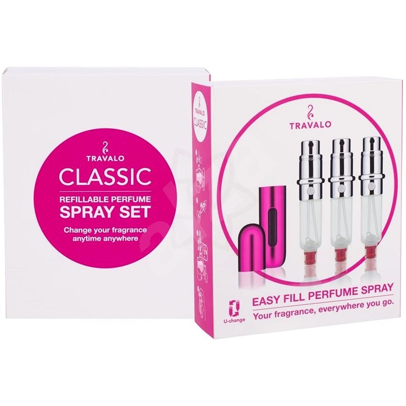 TRAVALO Refill Atomizer Classic HD Hot Pink Set - Plniteľný rozprašovač parfumov
