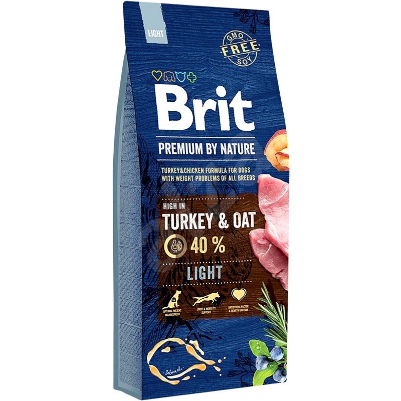 Brit Premium by Nature Light 15 kg - Granuly pre psov