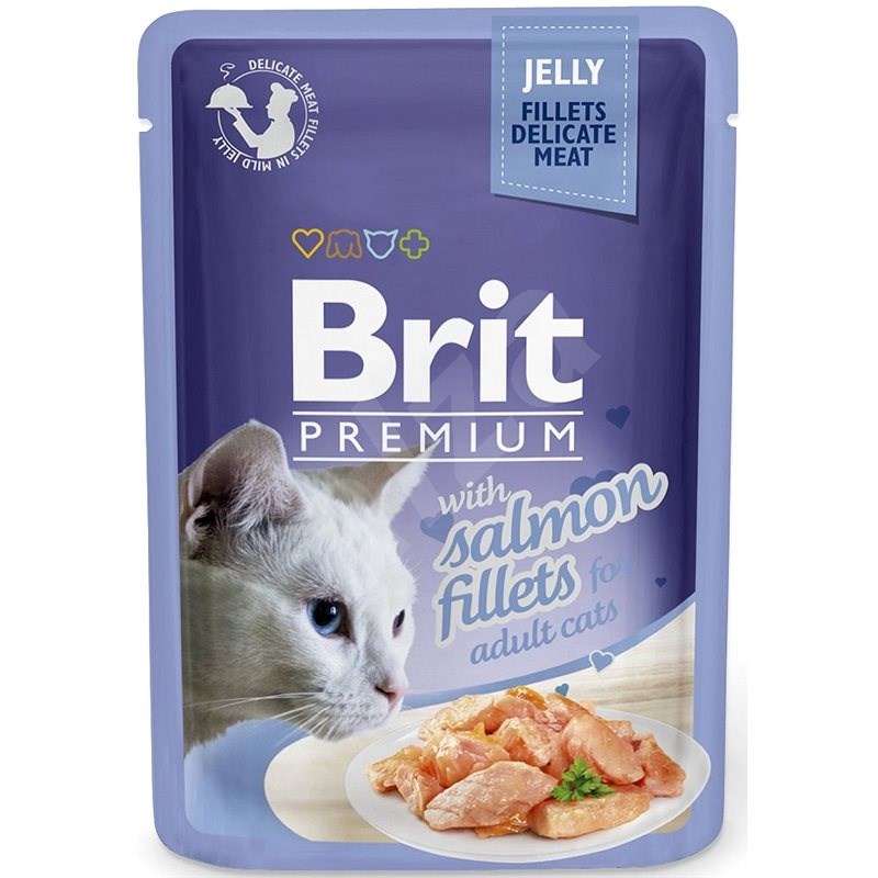 Brit Premium Cat Delicate Fillets in Jelly with Salmon 85 g - Kapsička pre mačky