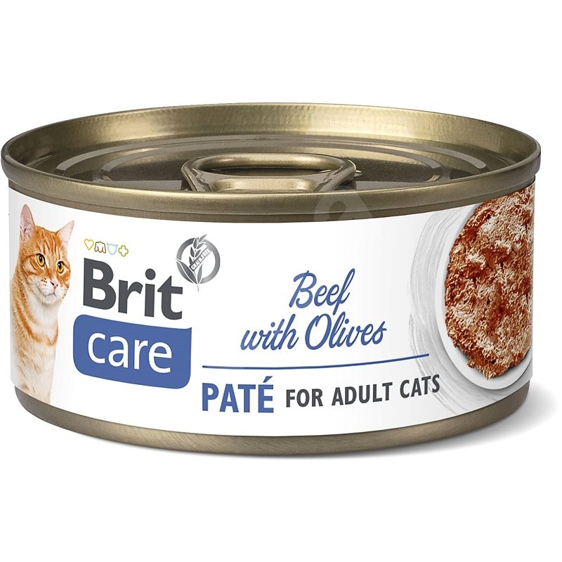 Brit Care Cat Beef Paté with Olives 70 g - Konzerva pre mačky