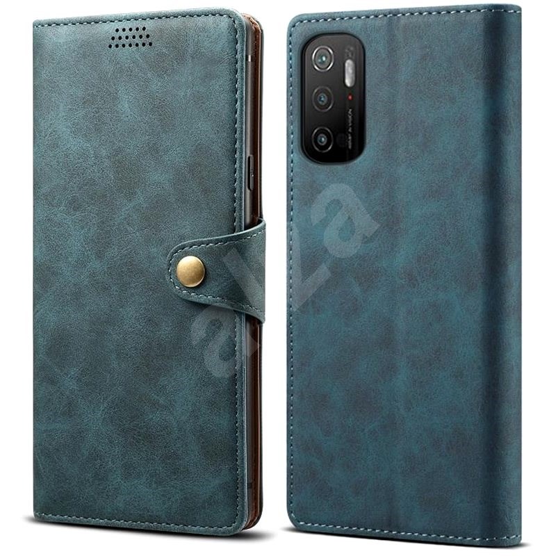 Lenuo Leather pre Xiaomi Poco M3 Pro 5G/Redmi Note 10 5G, modré - Puzdro na mobil