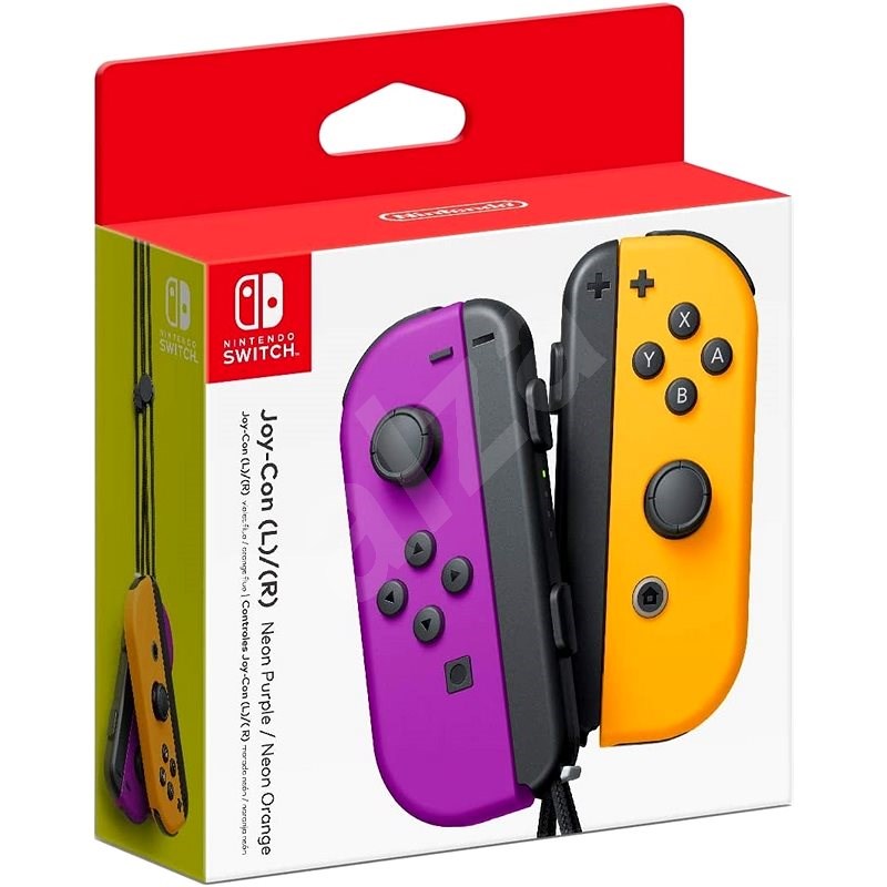 Nintendo Switch Joy-Con ovládače Neon Purple/Neon Orange - Gamepad