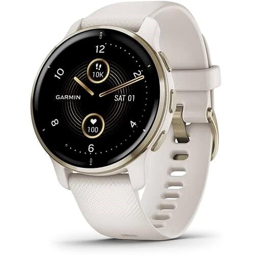Garmin Venu 2 Plus Cream Gold/White Band - Smart hodinky