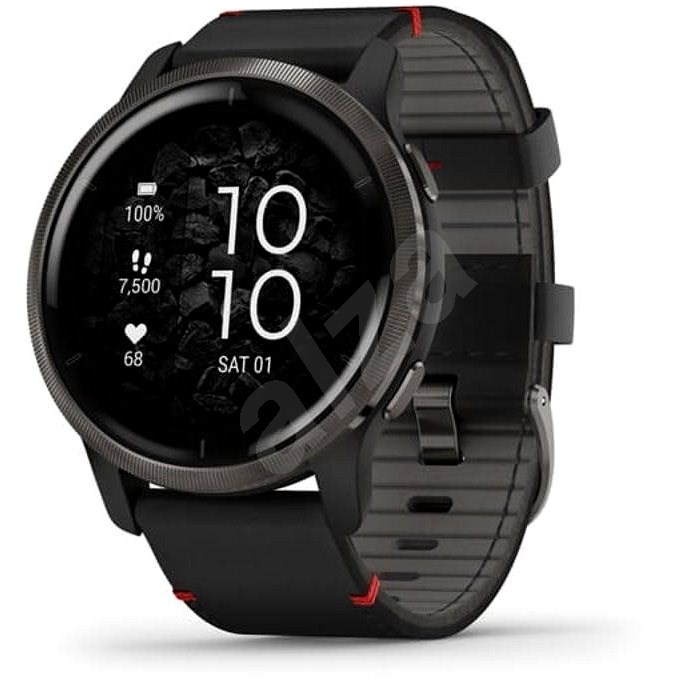 Garmin Venu 2 Slate/Black Leather Band - Smart hodinky