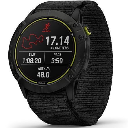 Garmin Enduro Carbon Gray DLC Titanium/Black UltraFit Nylon strap - Smart hodinky