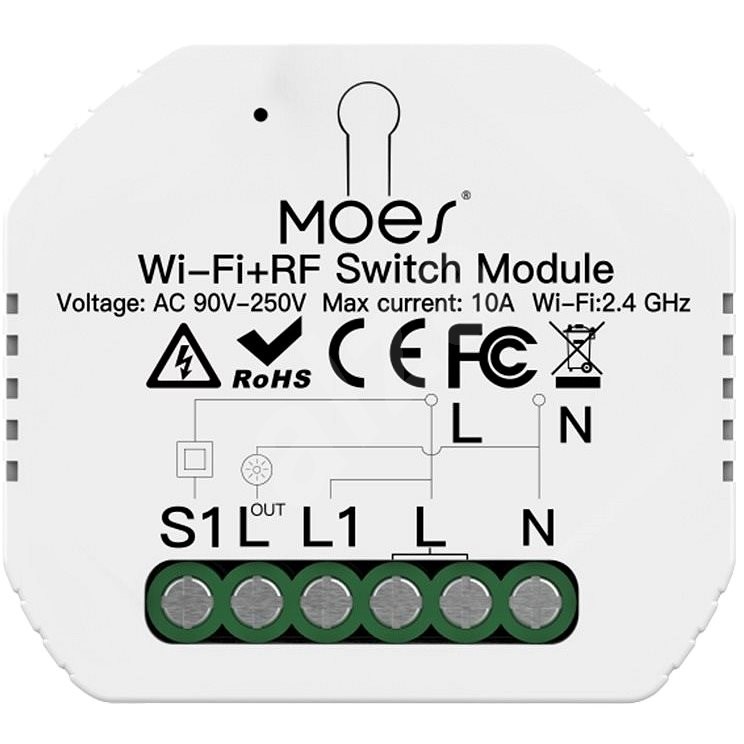 MOES Hidden WiFi smart switch 1 gang - WiFi spínač | Alza.sk