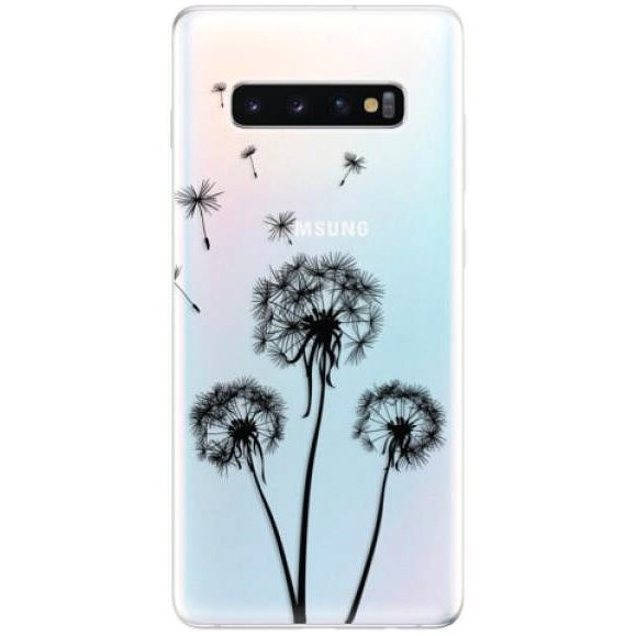 iSaprio Three Dandelions – black pre Samsung Galaxy S10+ - Kryt na mobil