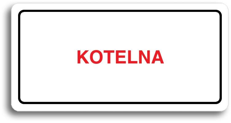 Accept Piktogram "KOTELNA" (160 × 80 mm) (bílá tabulka - barevný tisk)