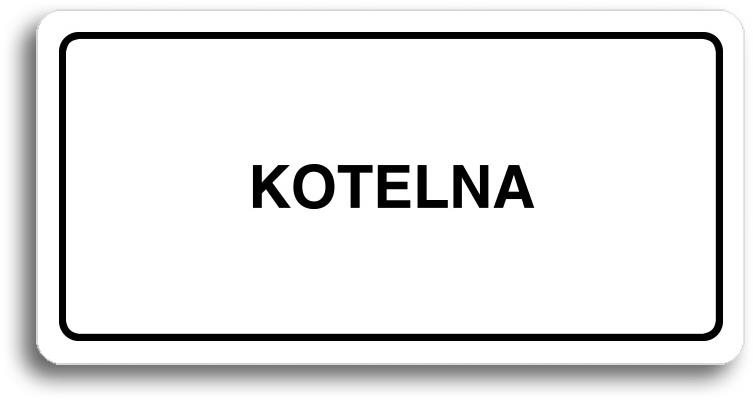 Accept Piktogram „KOTELNA" (160 × 80 mm) (biela tabuľka – čierna tlač)