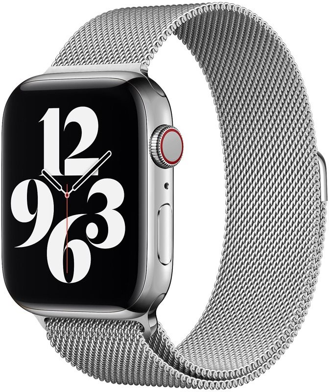 Eternico Elegance Milanese na Apple Watch 42 mm/44 mm/45 mm/Ultra 49 mm silver