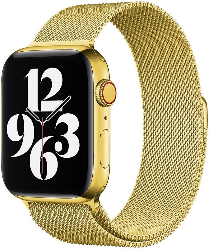 Eternico Elegance Milanese na Apple Watch 42 mm/44 mm/45 mm/Ultra 49 mm gold