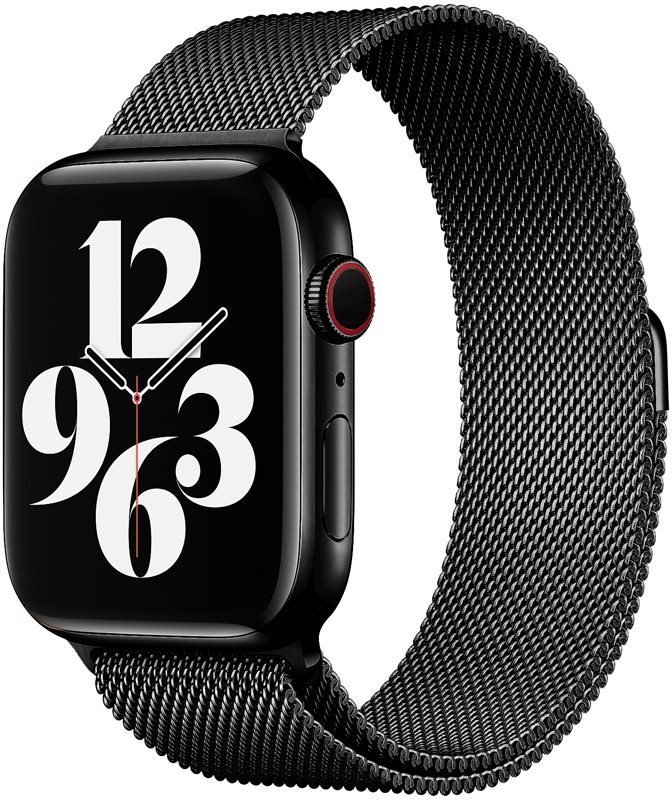 Eternico Elegance Milanese na Apple Watch 42 mm/44 mm/45 mm/Ultra 49 mm black