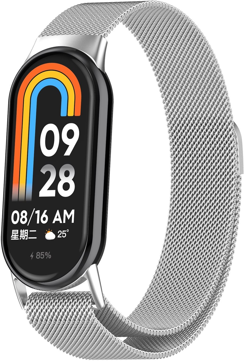 Eternico Elegance Milanese na Xiaomi Smart Band 8/9/10 silver