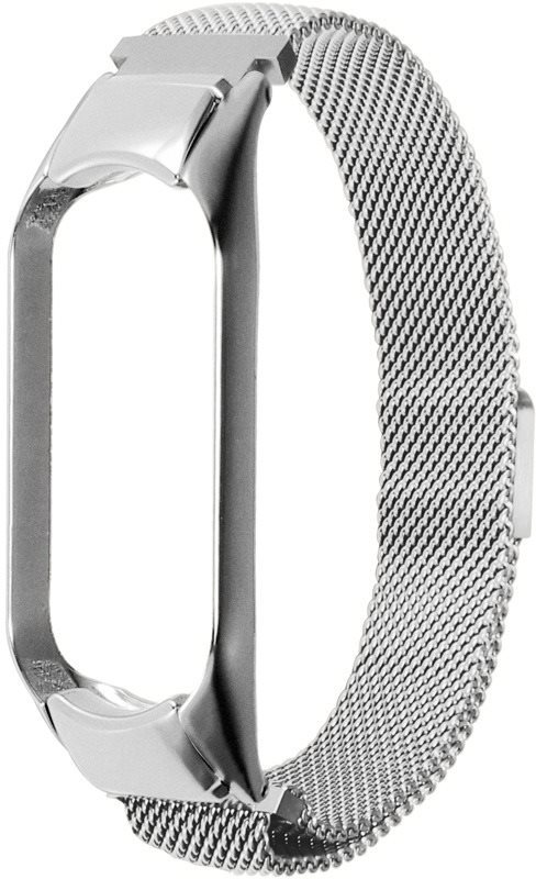 Eternico Elegance Milanese na Xiaomi Smart Band 5/6/7 silver