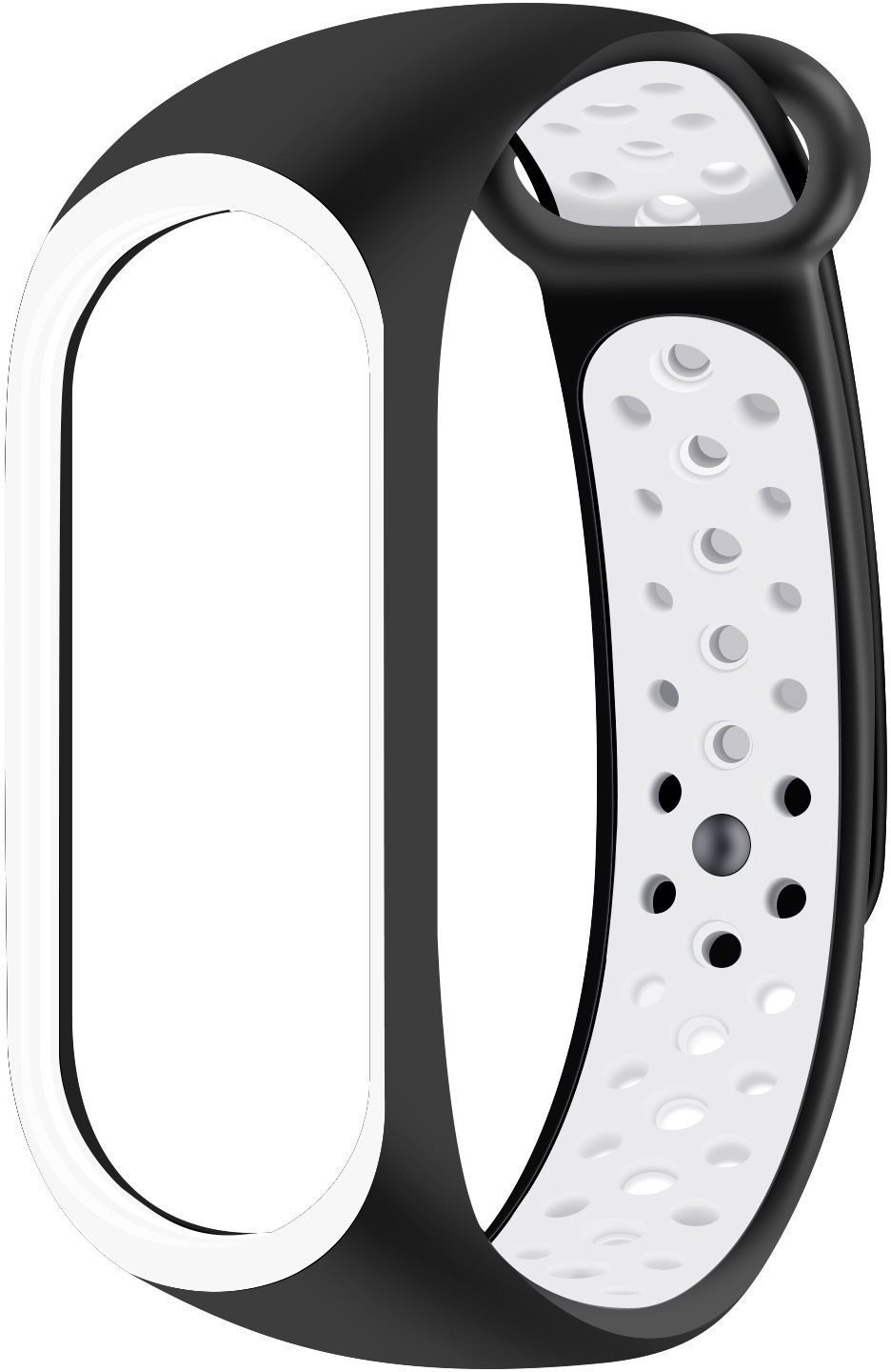 Eternico Sporty na Xiaomi Mi band 5/6/7 solid black and white