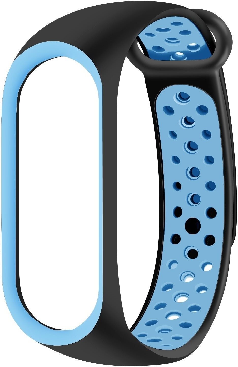 Eternico Sporty pro Xiaomi Mi band 5/6/7 solid black and blue