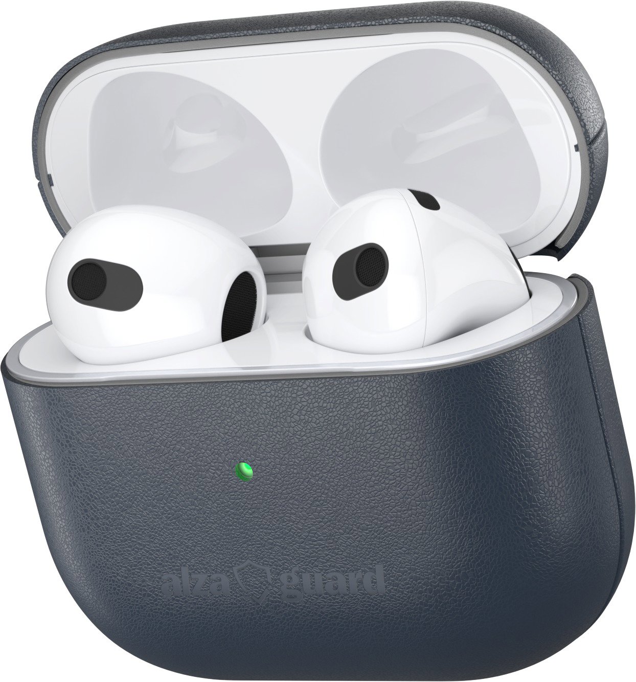 AlzaGuard Genuine Leather Case na AirPods 2021 – modré