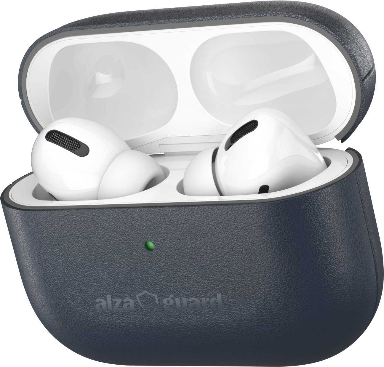 AlzaGuard Genuine Leather Case na AirPods Pro 2022 – modré