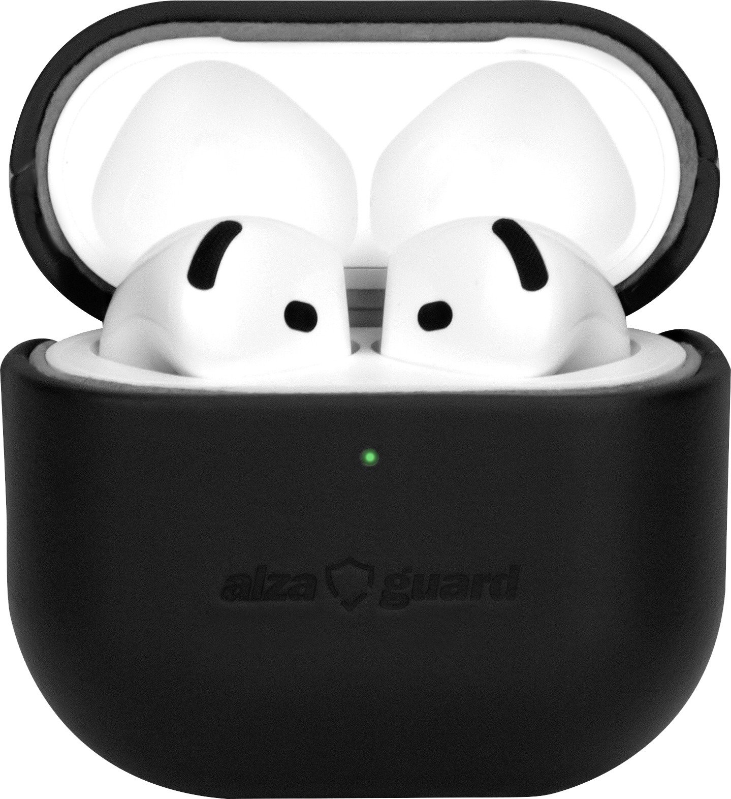 AlzaGuard Genuine Leather Case na AirPods 4 čierne