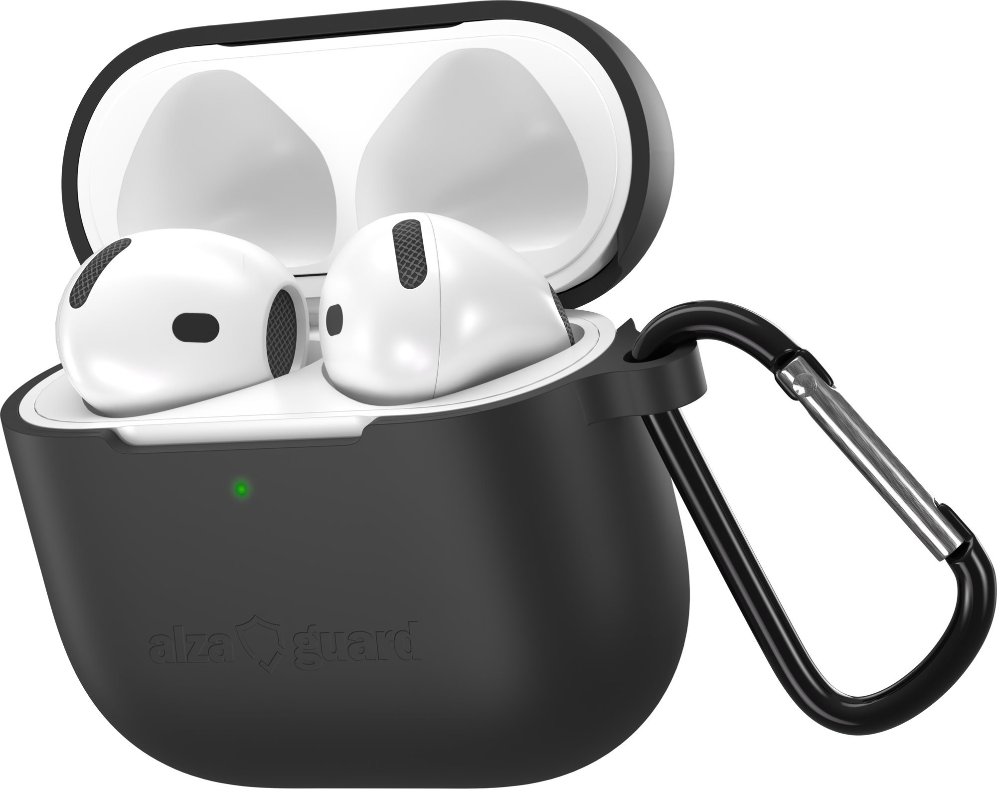 AlzaGuard Skinny Silicone Case pre Airpods 4 čierne