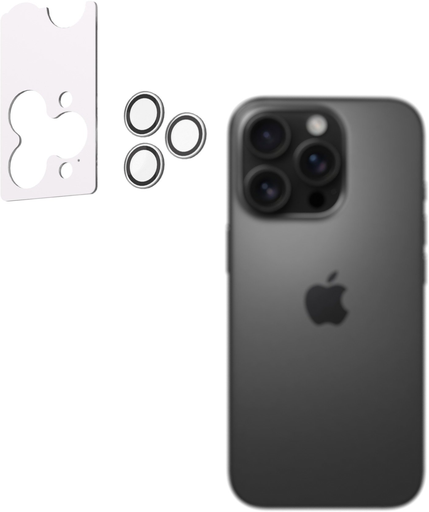 AlzaGuard Elite Lens Protector pre iPhone 16 Pro/16 Pro Max číre s inštalačným rámčekom