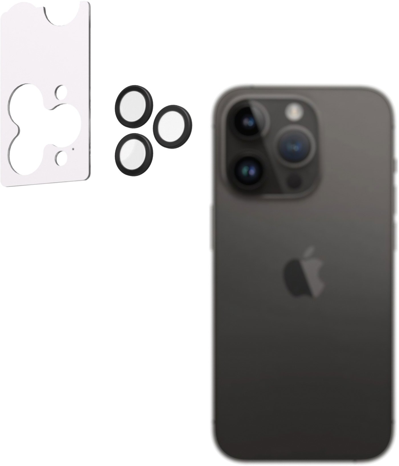 AlzaGuard Elite Lens Protector pre iPhone 14 Pro/14 Pro Max číre s inštalačným rámčekom